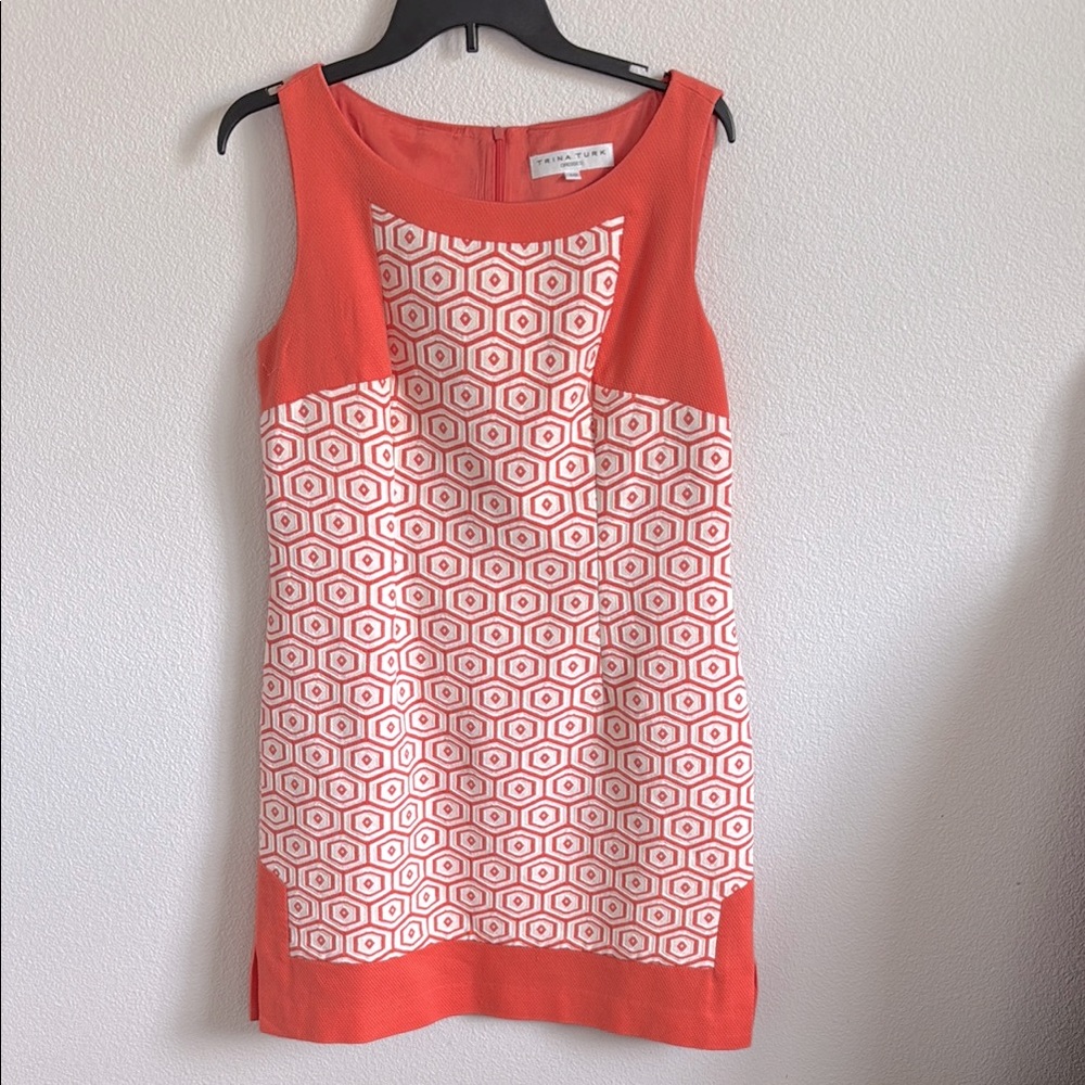 Trina Turk Coral Sheath Mini Dress
